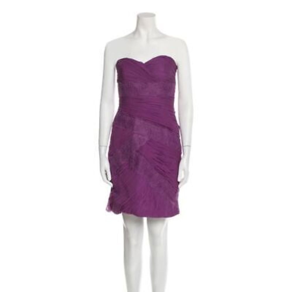 ML Monique Lhuillier Silk A-line Dress.